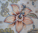 Гобеленовая столешница Гибискус 35х88