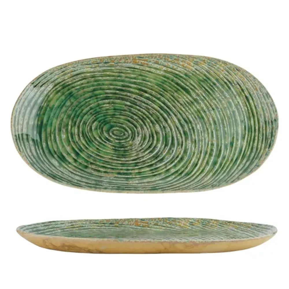 Блюдо овальное 33*17 см h2 см Green Frutti di Mare P.L. [1]