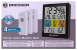 Метеостанция Bresser Temeo Hygro Quadro DLX с тремя датчиками, черная