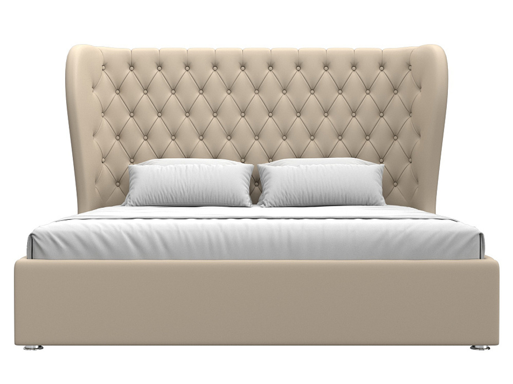Кровать интерьерная Далия 180, Бежевый, Экокожа, 108305