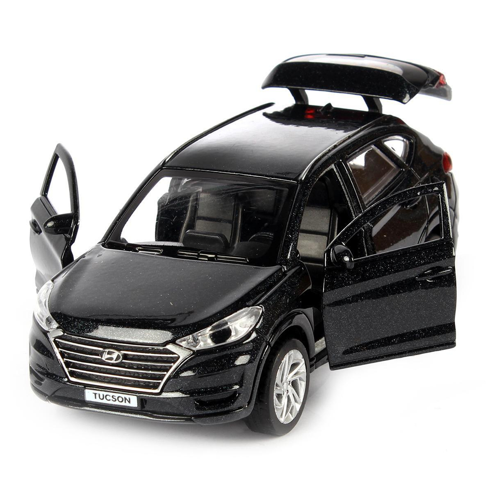 Модель ин. мет. "Hyundai Tucson" 12см, двери, багаж. черный, коробка TUCSON-12-BK (Технопарк)