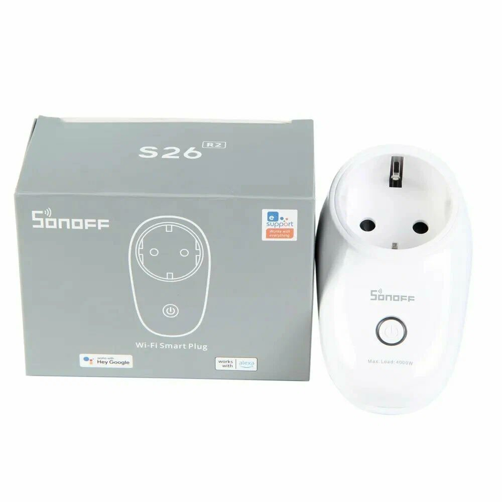 Умная Zigbee розетка Sonoff S26R2ZB, 16А/4000Вт (Работает с Яндекс Алисой)