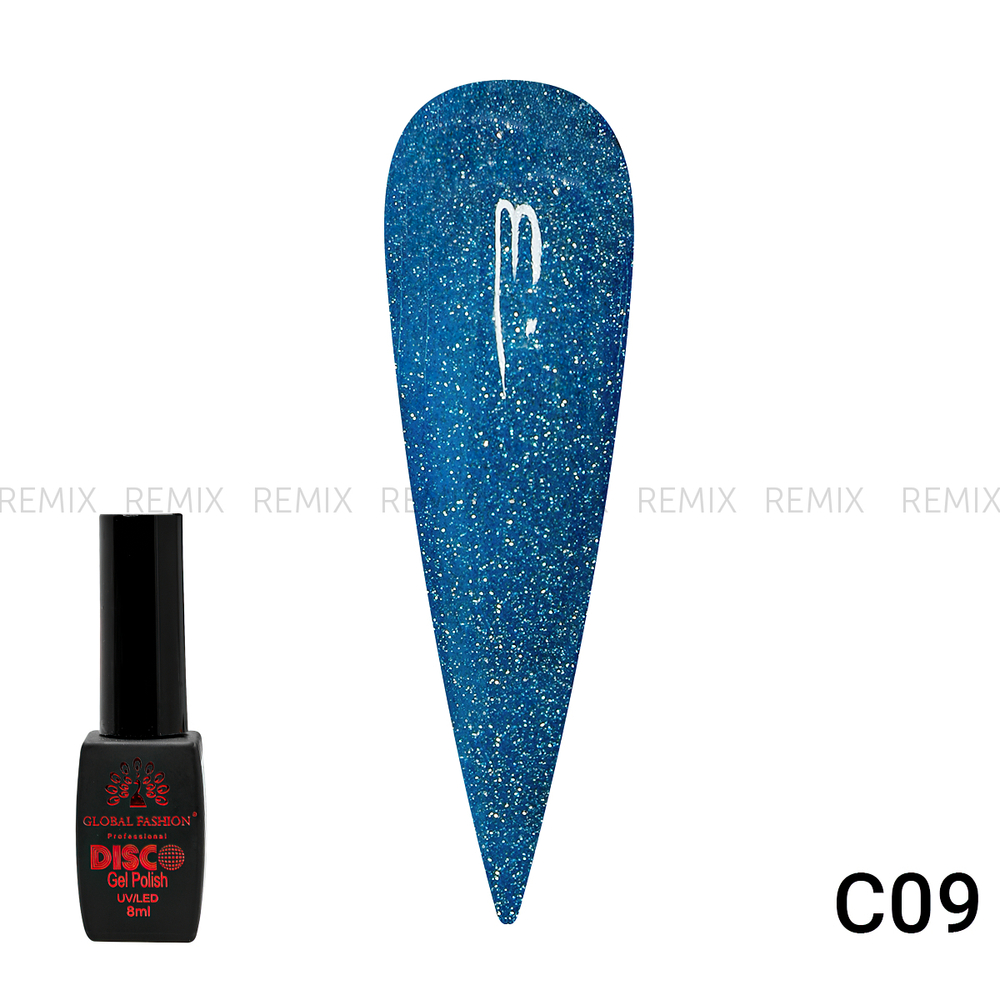 Гель лак Disco Gel Polish, Global Fashion, светоотражающий, 8 мл
C09