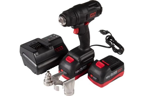 Аккумуляторный термофен,18 В, 7 предметов MIGHTY SEVEN DHG-101A