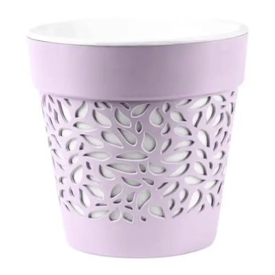 Кашпо для цветов пластиковое 8,3л d-22,5см «Блоссом» Лавандовый сорбет