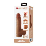 Телесный фаллоимитатор из жидкого силикона Curtis - 17,3 см. (Цвет: телесный)