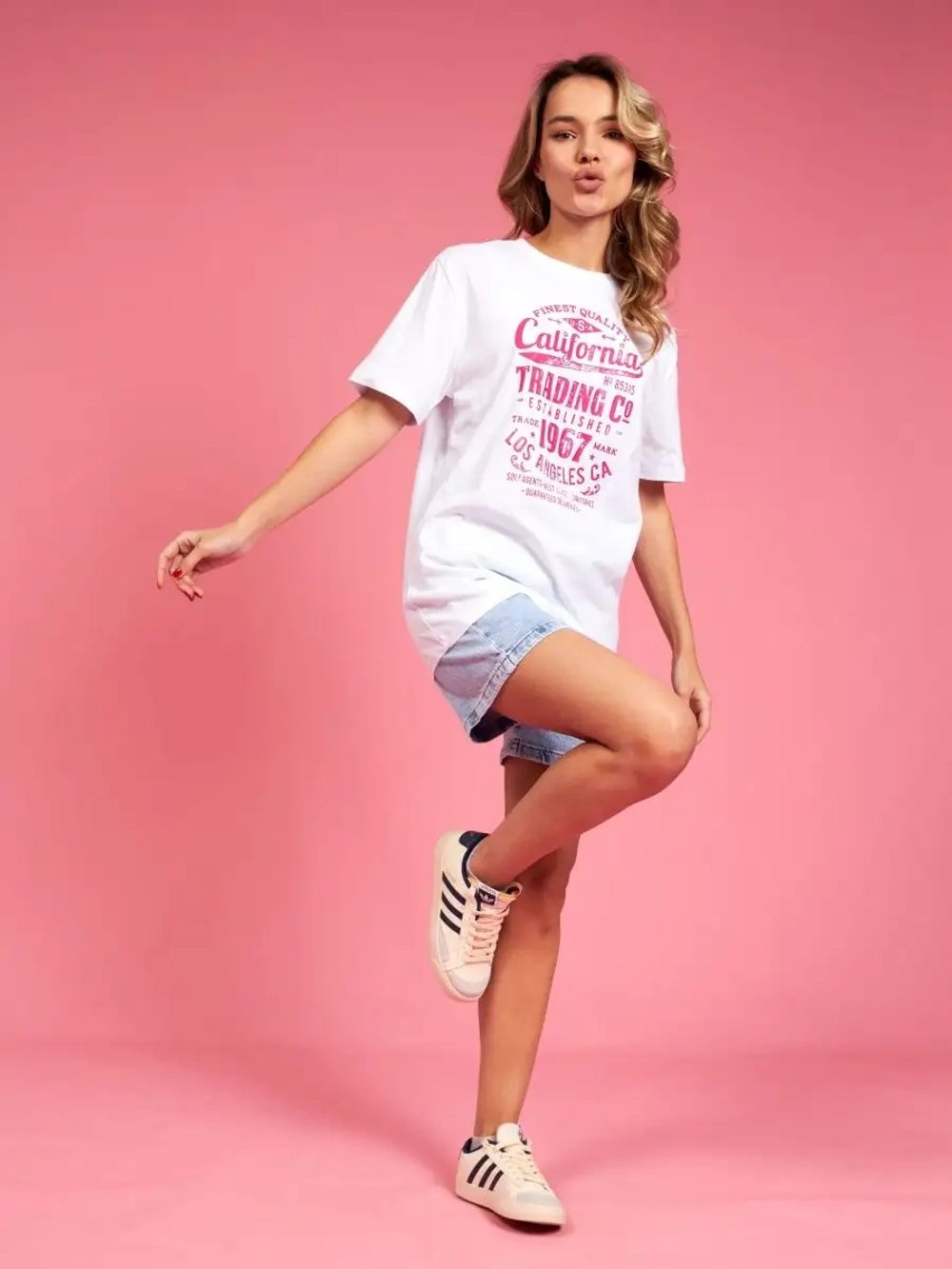 Футболка калифорния женская оверсайз с принтом