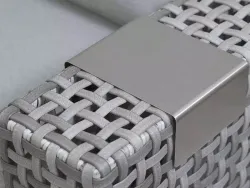 "Тито" диван из искусственного ротанга трехместный, цвет серый