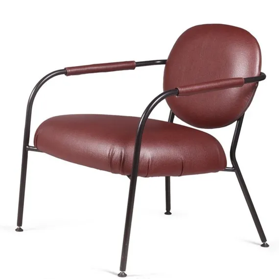 Лаунж-кресло Ego, бордовая экокожа