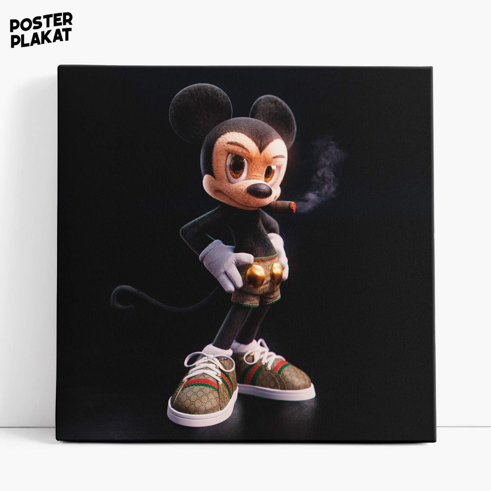 Картина для интерьера Микки Маус / Mickey Mouse на холсте, персонаж Дисней, холст с печатью на подрамнике, на стену, Постер Плакат