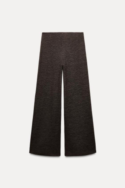 Massimo Dutti Джинсы прямого кроя с высокой посадкой и эффектом потертости, темно-серый