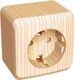 Schneider Electric ЭТЮД Сосна Розетка 1-местная открытая установка с заземляющими контактами со шторками PA16-004D