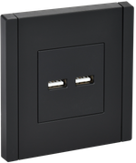 FORTE&PIANO Розетка USB A+A 3,1А FP149 черный IEK