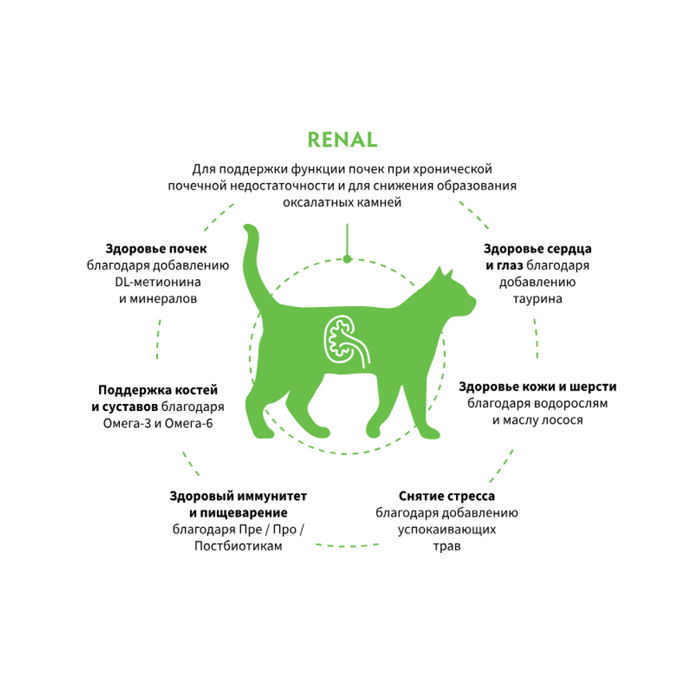 Сухой диетический корм Grandorf Veterinary Diet Cat Renal для кошек для поддержки функции почек при ХБН