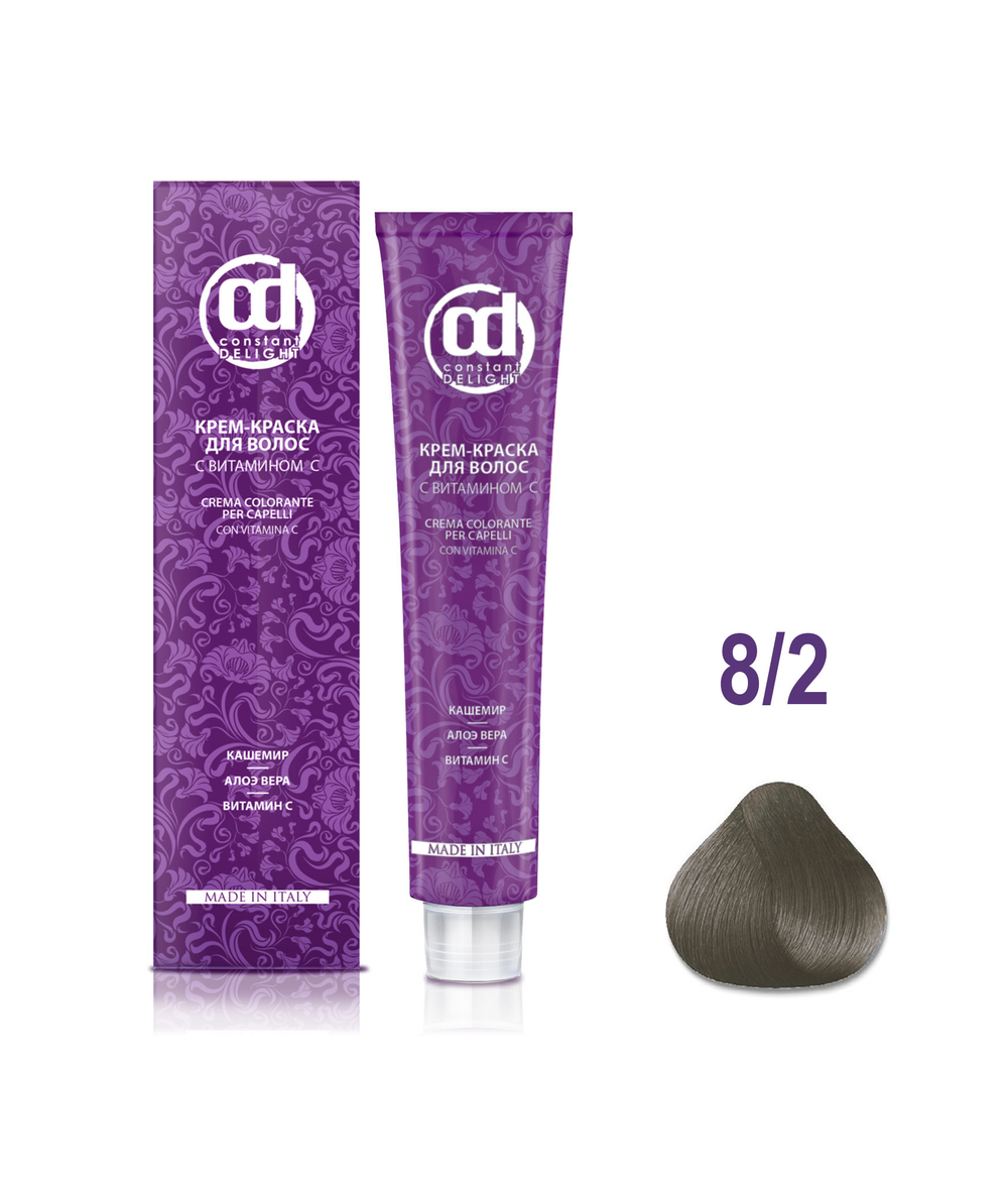 Д 8/2 крем-краска для волос с витамином С светло-русый пепельный 100 мл