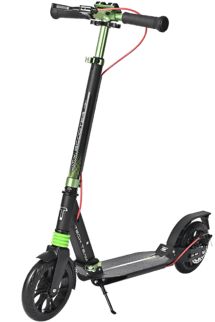 Самокат TECH TEAM City scooter Disk Brake GREEN; ЗЕЛЕНЫЙ