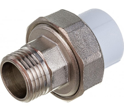 Муфта разъемная американка ППР 20 х 1/2" НР VALFEX PP-R полипропиленовая белая