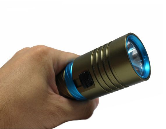 Фонарь подводный универсальный N01 CREE XM-L L2 1200 lm теплый свет зеленый