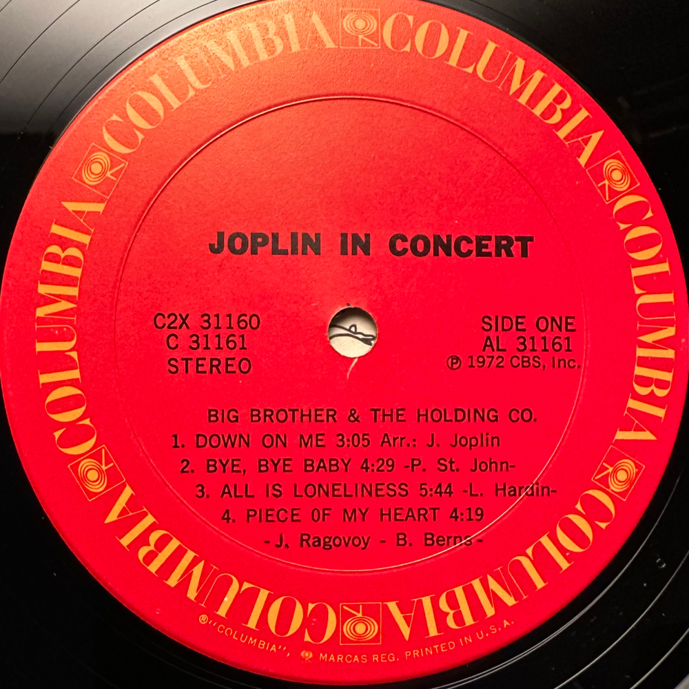 Janis Joplin - In Concert 2LP (США 1972г.)