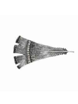 "Гавия" брошь в серебряном покрытии из коллекции "Мергус" от Jenavi с замком булавка
