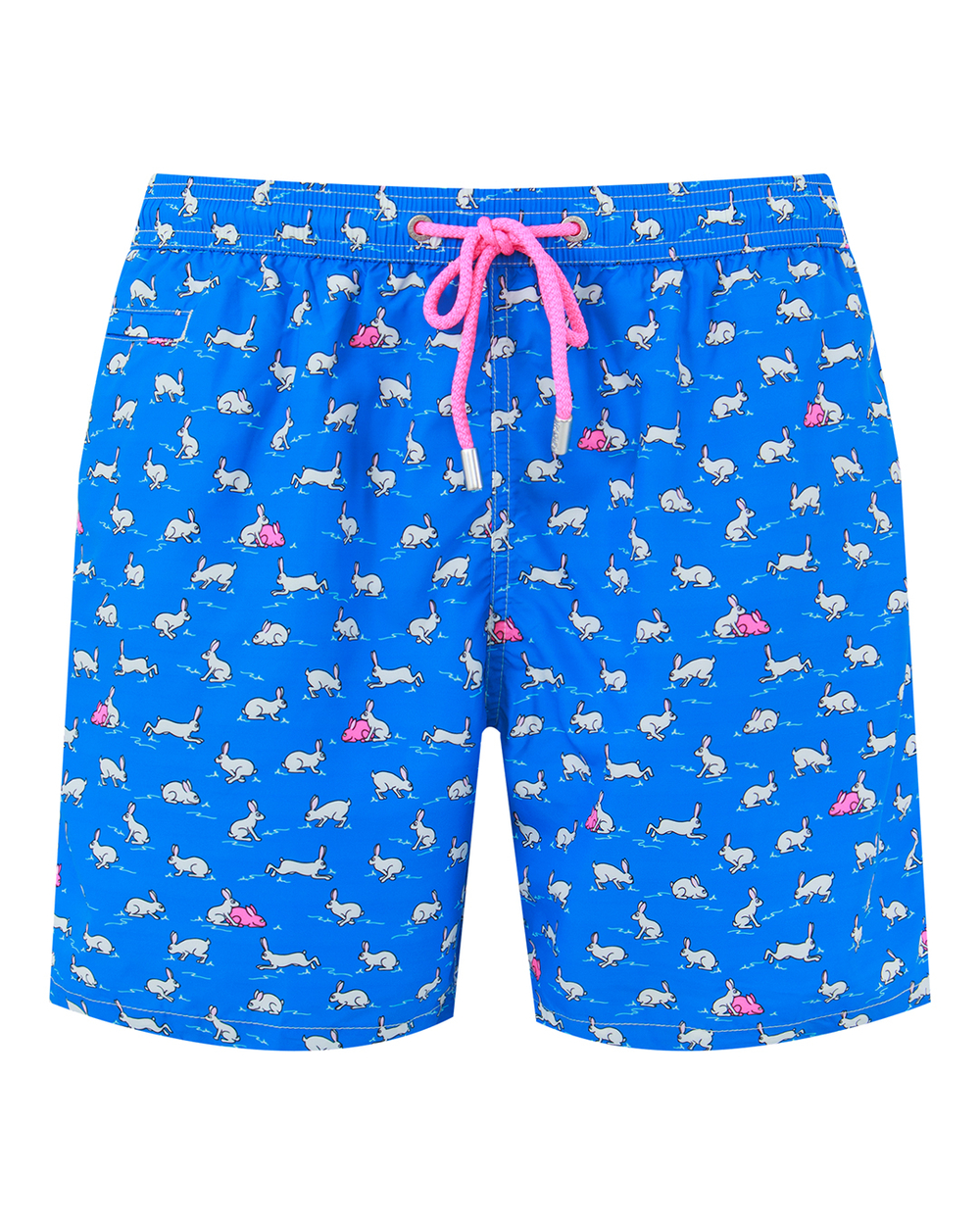 Шорты муж. MC Saint Barth RABBIT LOVER 17 синий кролики белый/розовый