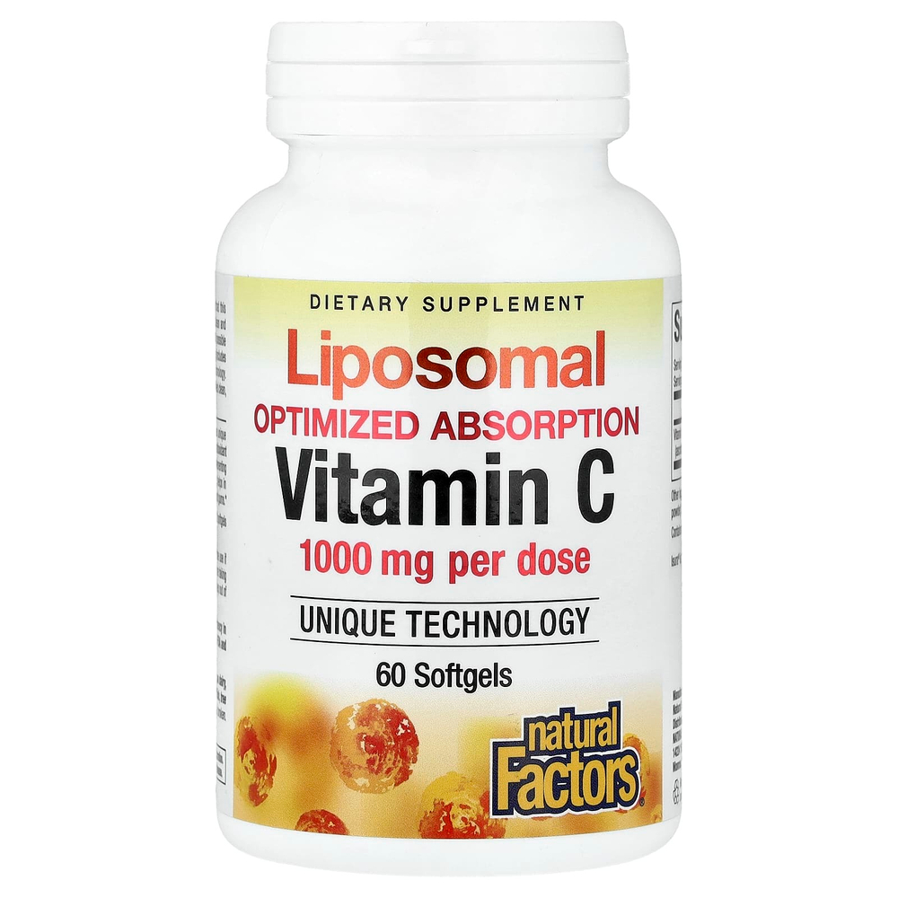 Natural Factors, липосомальный витамин C, 60 капсул (500 мг в 1 капсуле)