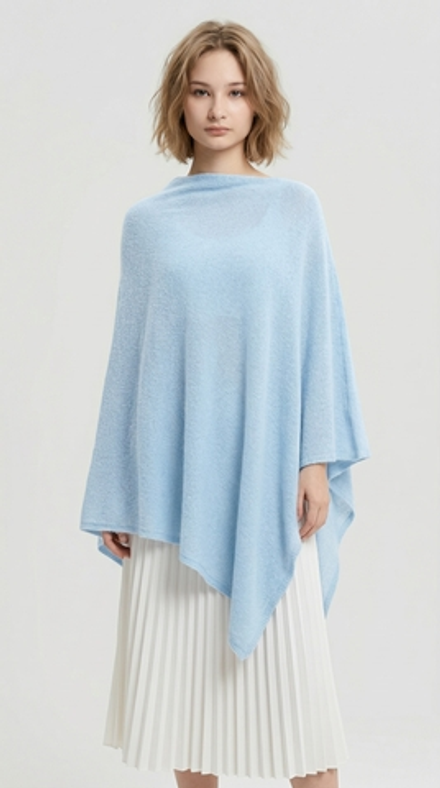 Накидка пуховая Т027-04 голубой