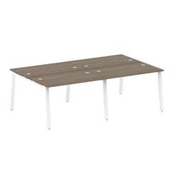 Metal System Рабочая станция на 4 места на А-образном м/к БА.СМ-4.2 Вяз Благородный/Металл Белый 240