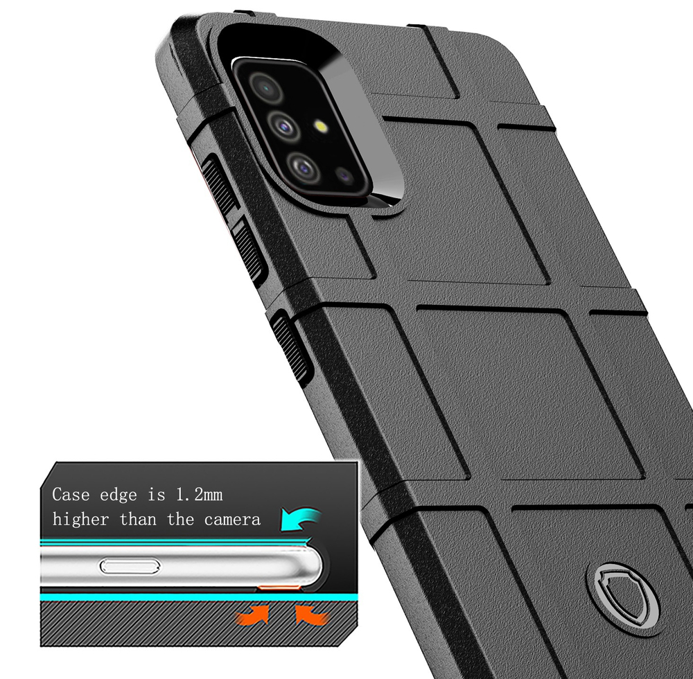 Чехол для Samsung Galaxy A51 5G цвет Black (черный), серия Armor от Caseport