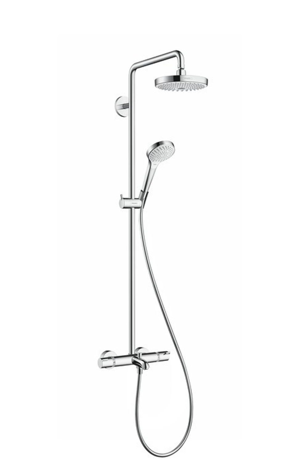 Душевой комплект Hansgrohe 27351400 Croma Select S 180 2jet Showerpipe, белый/хром