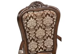Кресло Руджеро с мягкими подлокотниками орех / шоколад