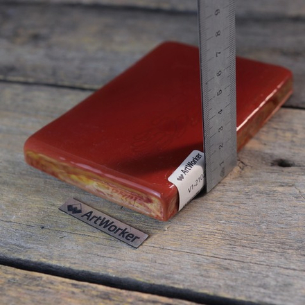 Смальта красно-коричневого цвета, 600 гр, в кирпичиках V1-2102