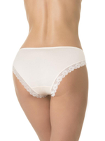 Бамбуковые трусики-слипы с кружевной оторочкой (Размер: S) (Цвет: красный)