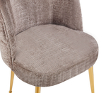 Стул LA ALTA VIENNA коричневый велюр, каркас золото