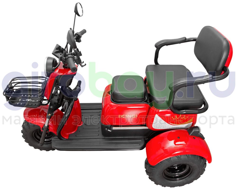 Электротрицикл IKINGI T3 Pro MAX 1000W (60V/30Ah) - Красный фото №20