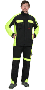 Куртка СИРИУС-ОНИКС черный с лимонным