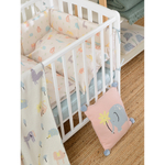 Простыня на резинке детская из сатина голубого цвета из коллекции essential, 60х120х20 см