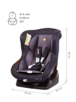 Автокресло Rant LB-777 "Pilot" Safety line (Lunar Black) группа 0-1 (0-18 кг)