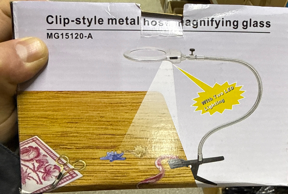 Лупа на прищепке струбцина маленькая