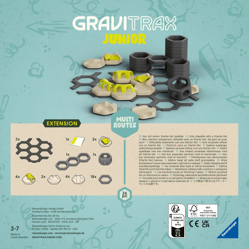 Ravensburger - GraviTrax Junior Дополнительный набор Мульти Маршруты 255702
