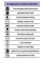 Вентилятор накладной SLIM D100 обр.клапан Dark gray metal DICITI