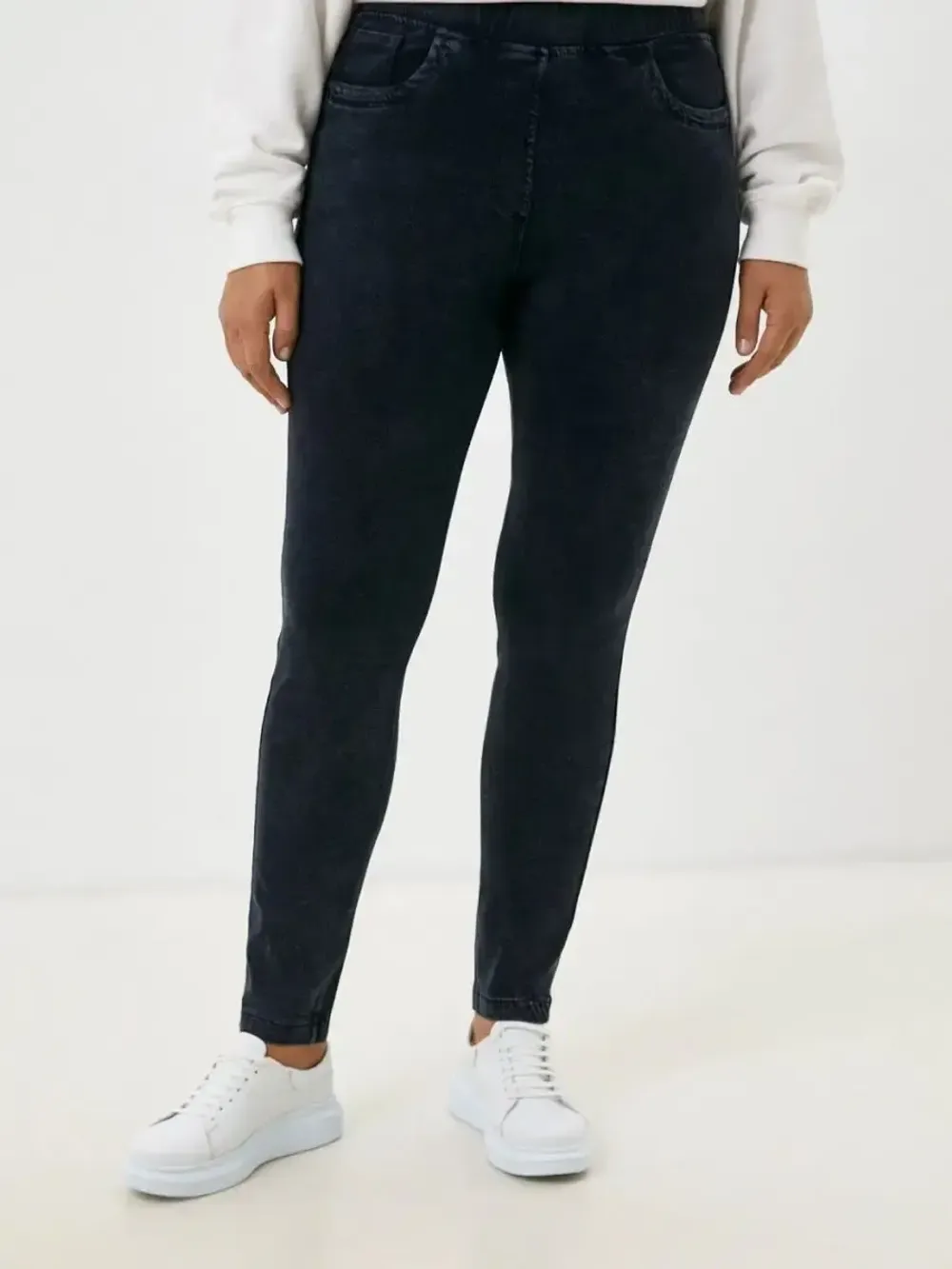 Джеггинсы утепленные больших размеров