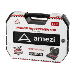 Набор инструментов 58 пр. 1/4"DR, 1/2"DR ARNEZI R0900058