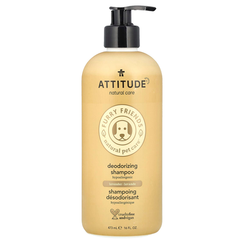 ATTITUDE, Furry Friends, Natural Pet Care, дезодорирующий шампунь, лаванда, 473 мл (16 жидк. унц.)