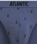 Мужские трусы слипы спорт Atlantic, набор 3 шт., хлопок, деним, темно-синие, темно-серые, 3MP-210