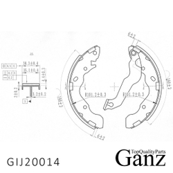 Колодки барабанные HYUNDAI Elantra/Matrix GANZ GIJ20014