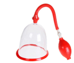 Большая помпа для увеличения груди Breast Enlarger (Цвет: прозрачный с красным)