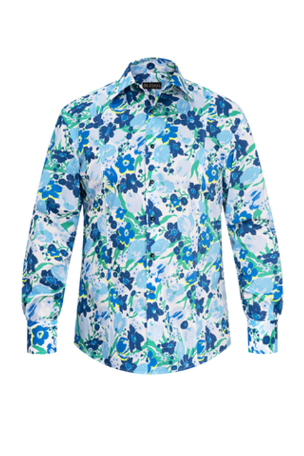Рубашка Синие цветы ультра