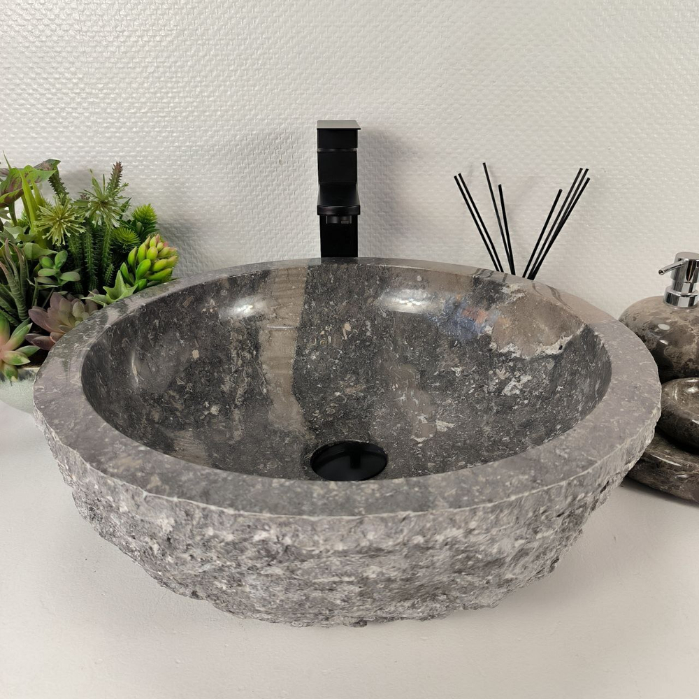 Раковина из мрамора Erozy Grey EM-64529 46*46*15 0186