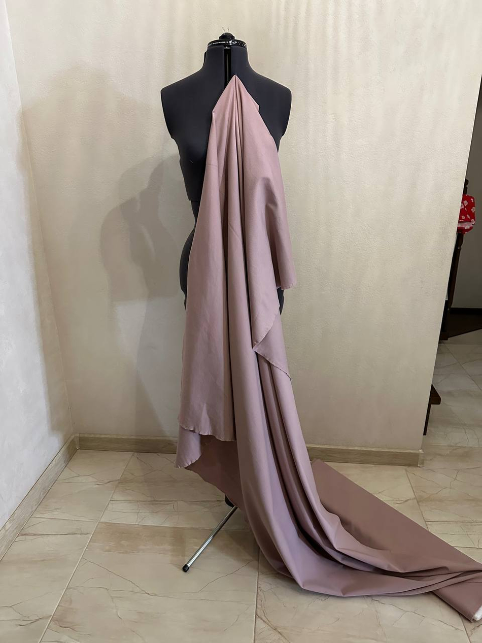 Костюмно-плательный однотонный джерси (ACNE STUDIOS, 70%вискоза/25%нейлон/5%эластан, Пыльная роза лета, 146, 320 гр/м2)